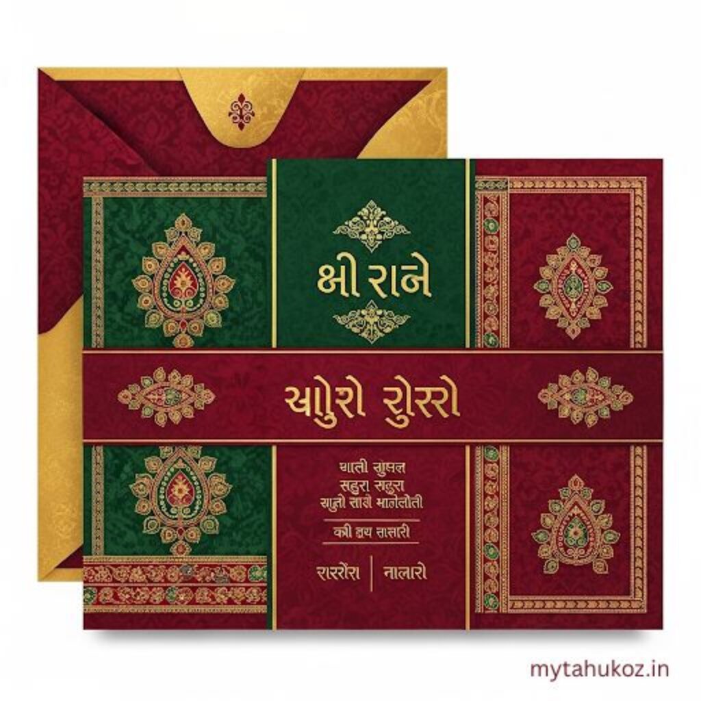 ગુજરાતી કાંકોત્રી – દીકરાના લગ્ન પ્રસંગે