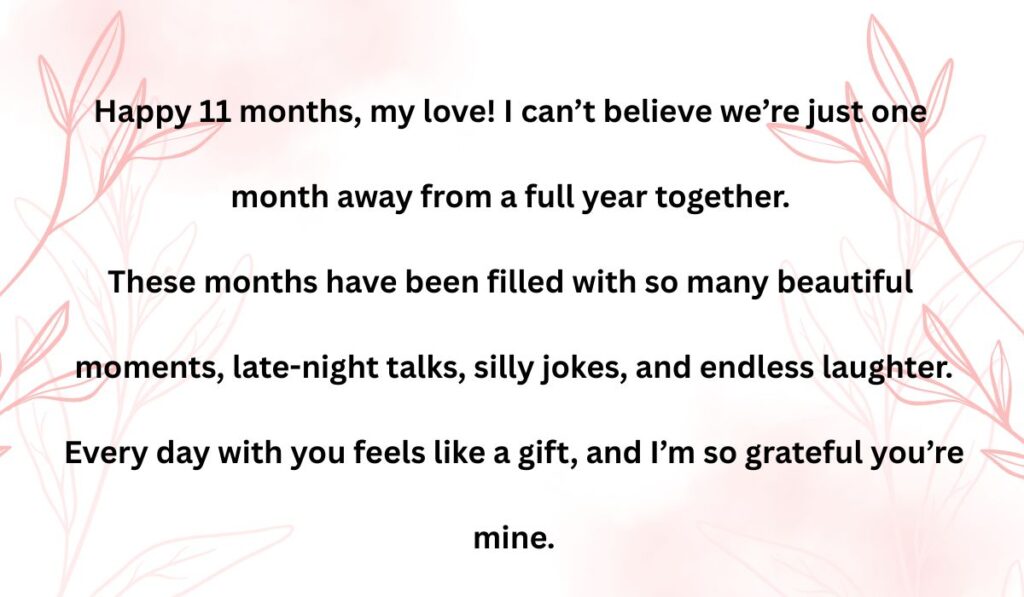 Almost a Year of Love